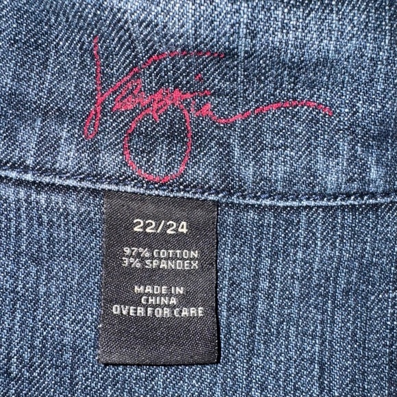 Venezia Women’s Jean Jacket Size 22/24 97% Cotton 2% Spandex Trucker - Picture 4 of 4